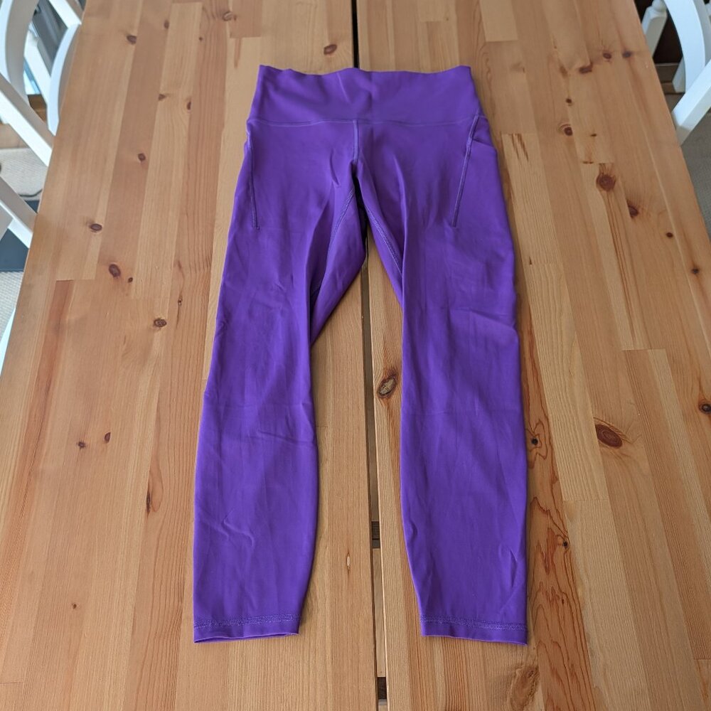 Lululemon Wunder Train with Pockets College Purple 10 25"
